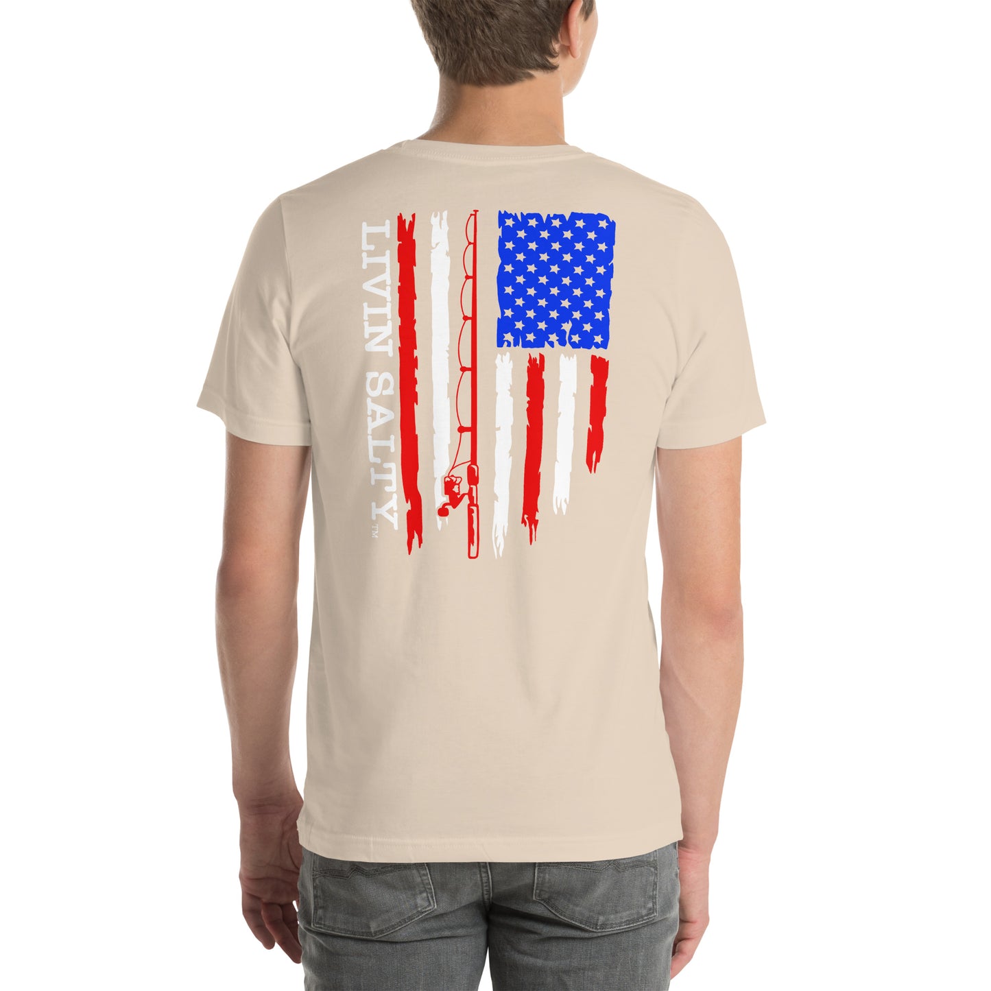Unisex RWB LIVIN SALTY Flag t-shirt