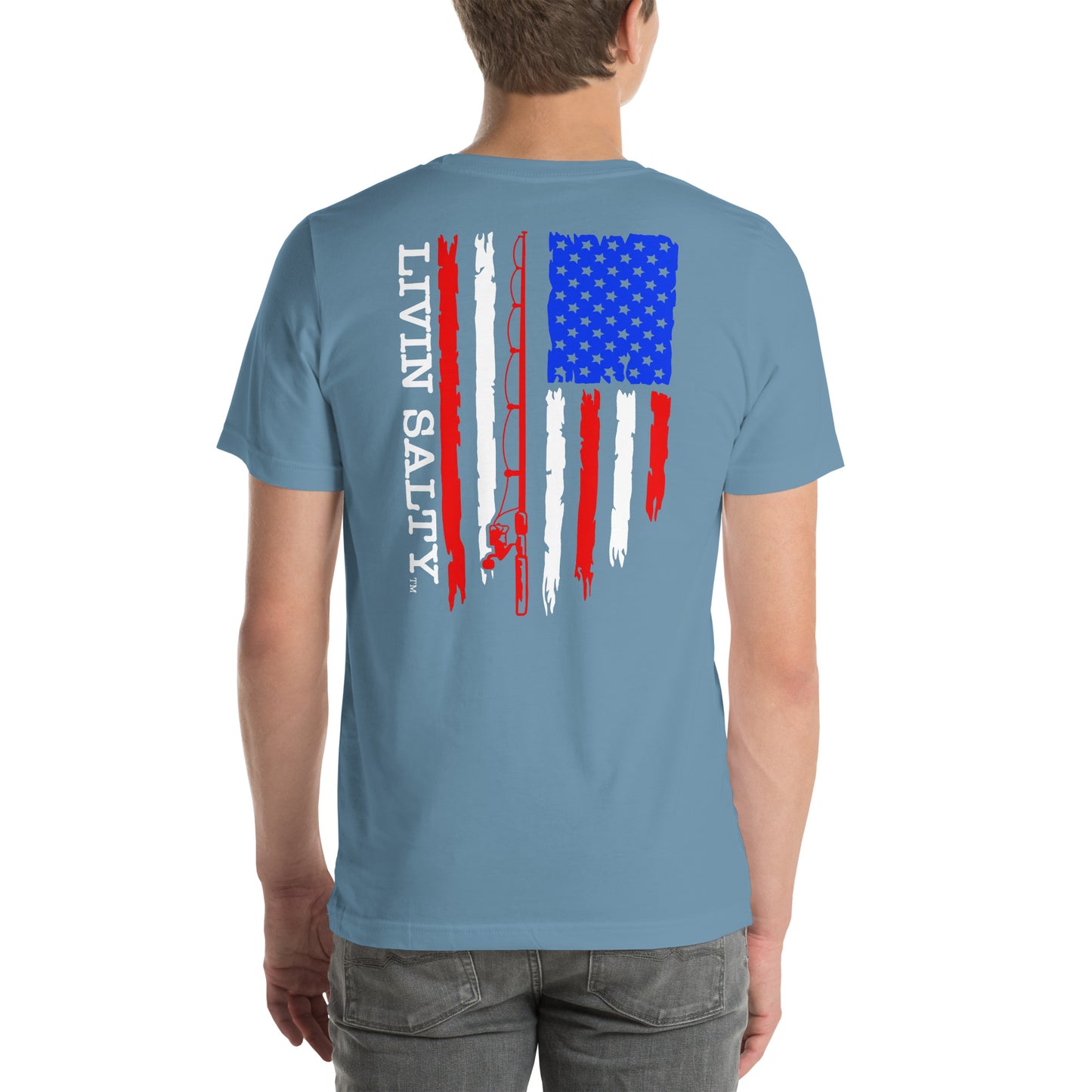 Unisex RWB LIVIN SALTY Flag t-shirt