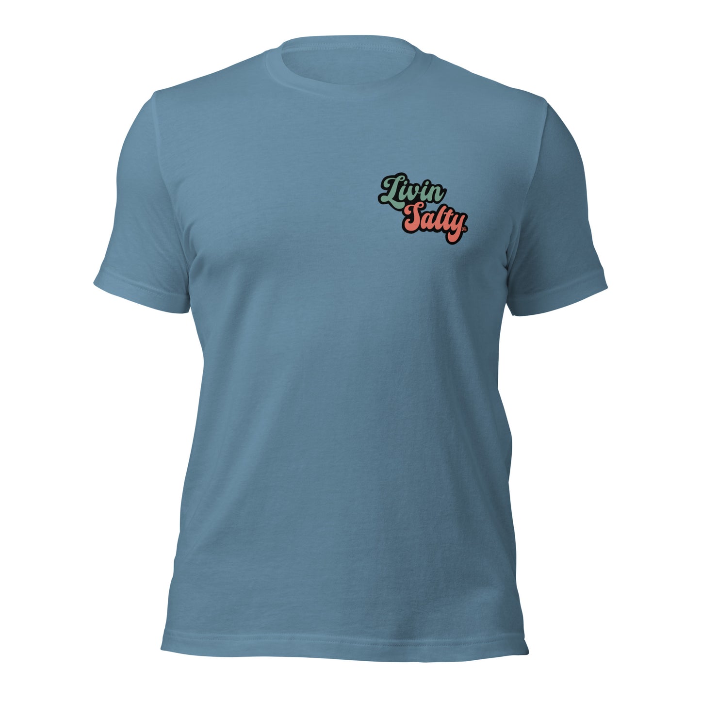 Unisex Livin Salty Jeep/Beach cotton t-shirt