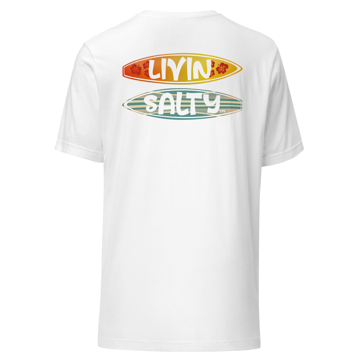 Unisex Surf board LIVIN SALTY Cotton t-shirt