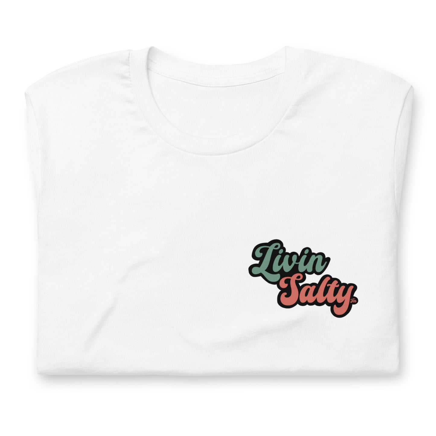 Unisex Livin Salty Jeep/Beach cotton t-shirt