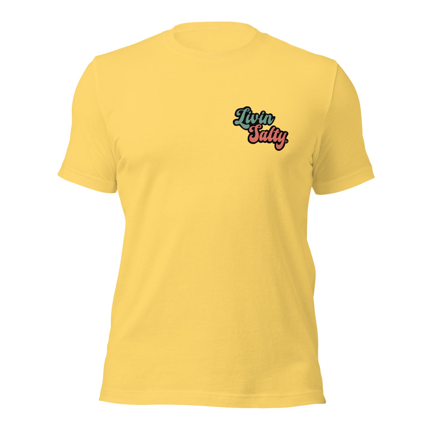 Unisex Livin Salty Jeep/Beach cotton t-shirt