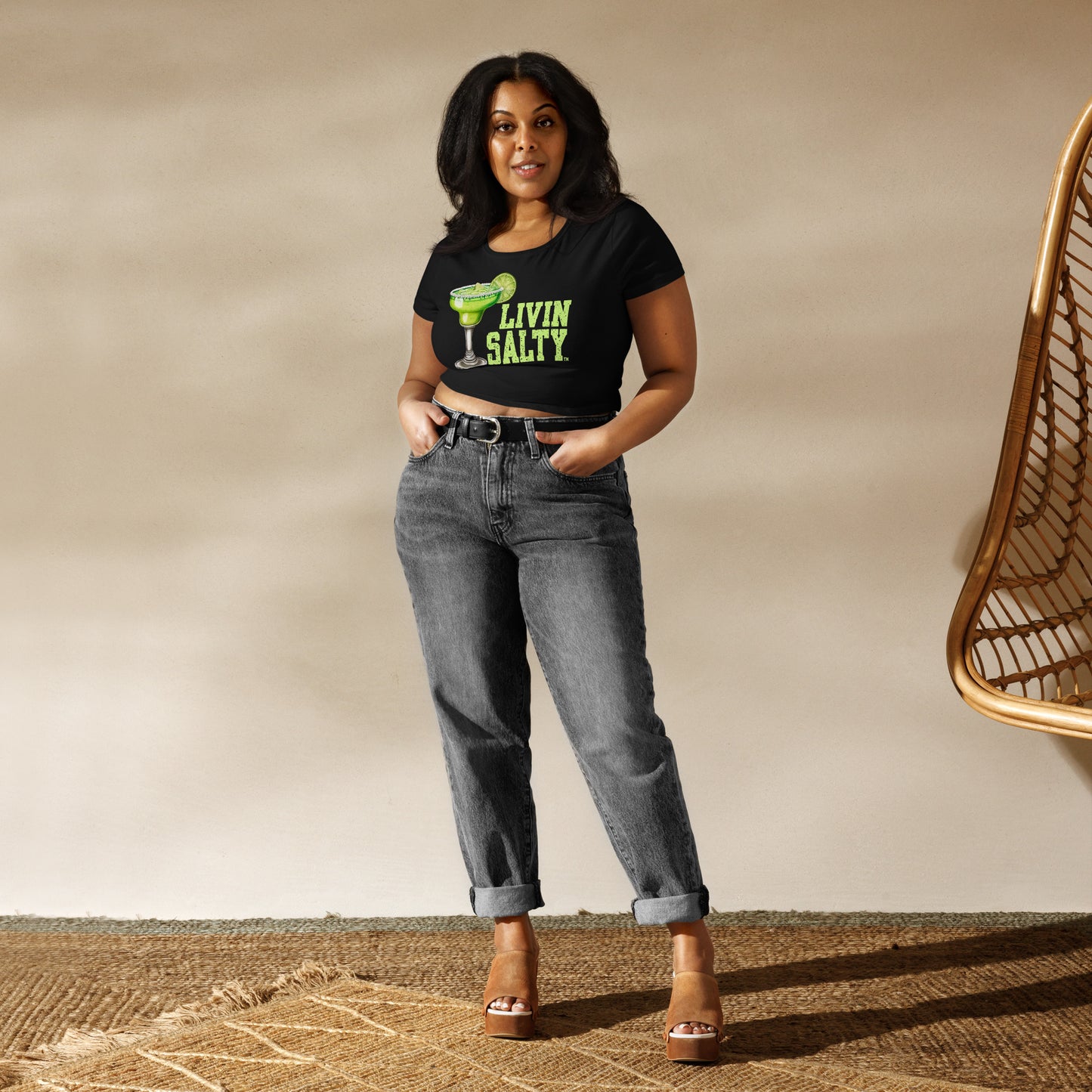 Women’s Crop Tee LIVIN SALTY Margarita