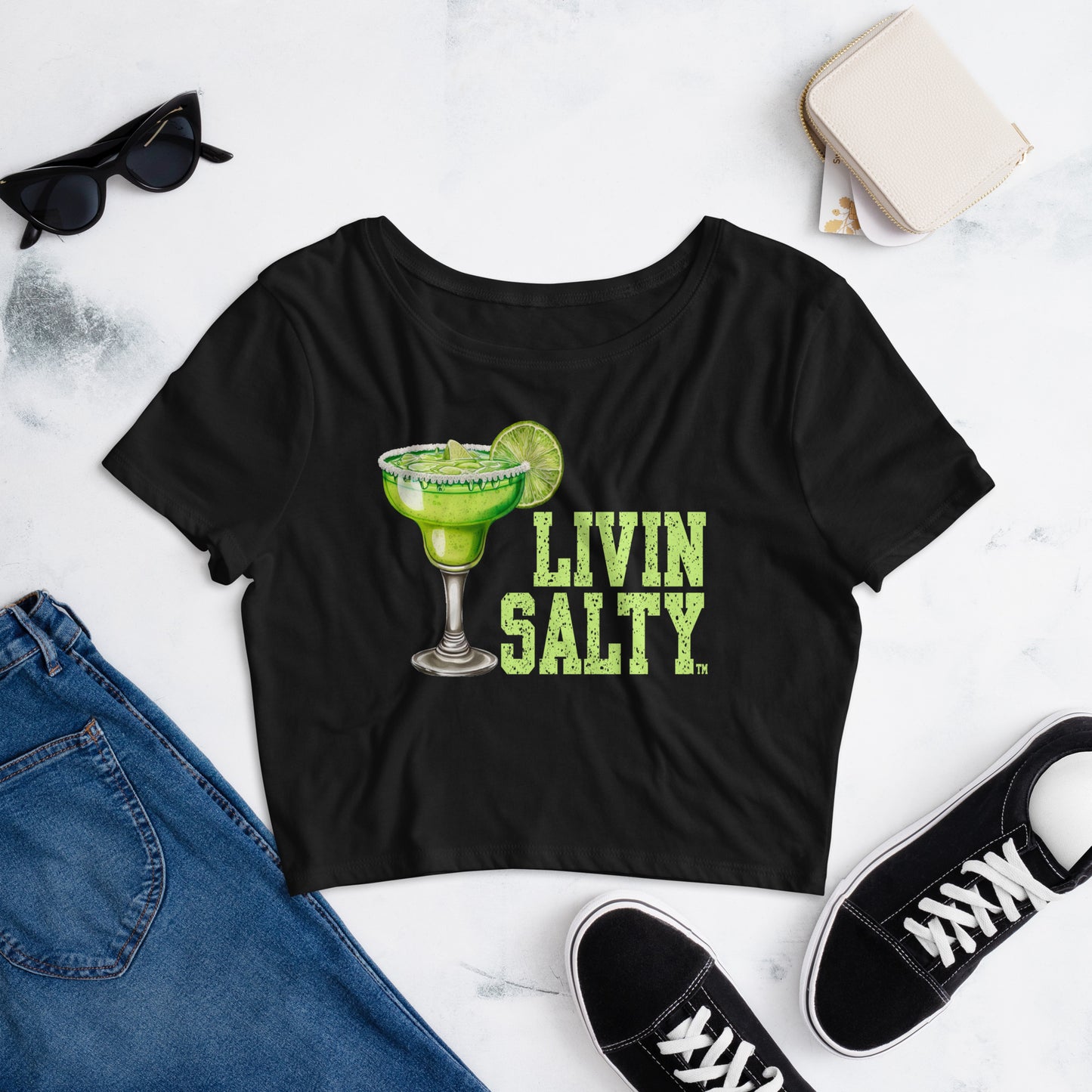 Women’s Crop Tee LIVIN SALTY Margarita