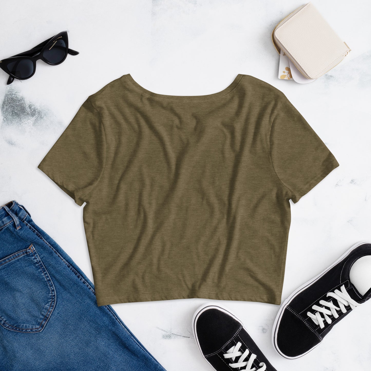 Women’s LIVIN SALTY Jeep/Beach Crop Tee