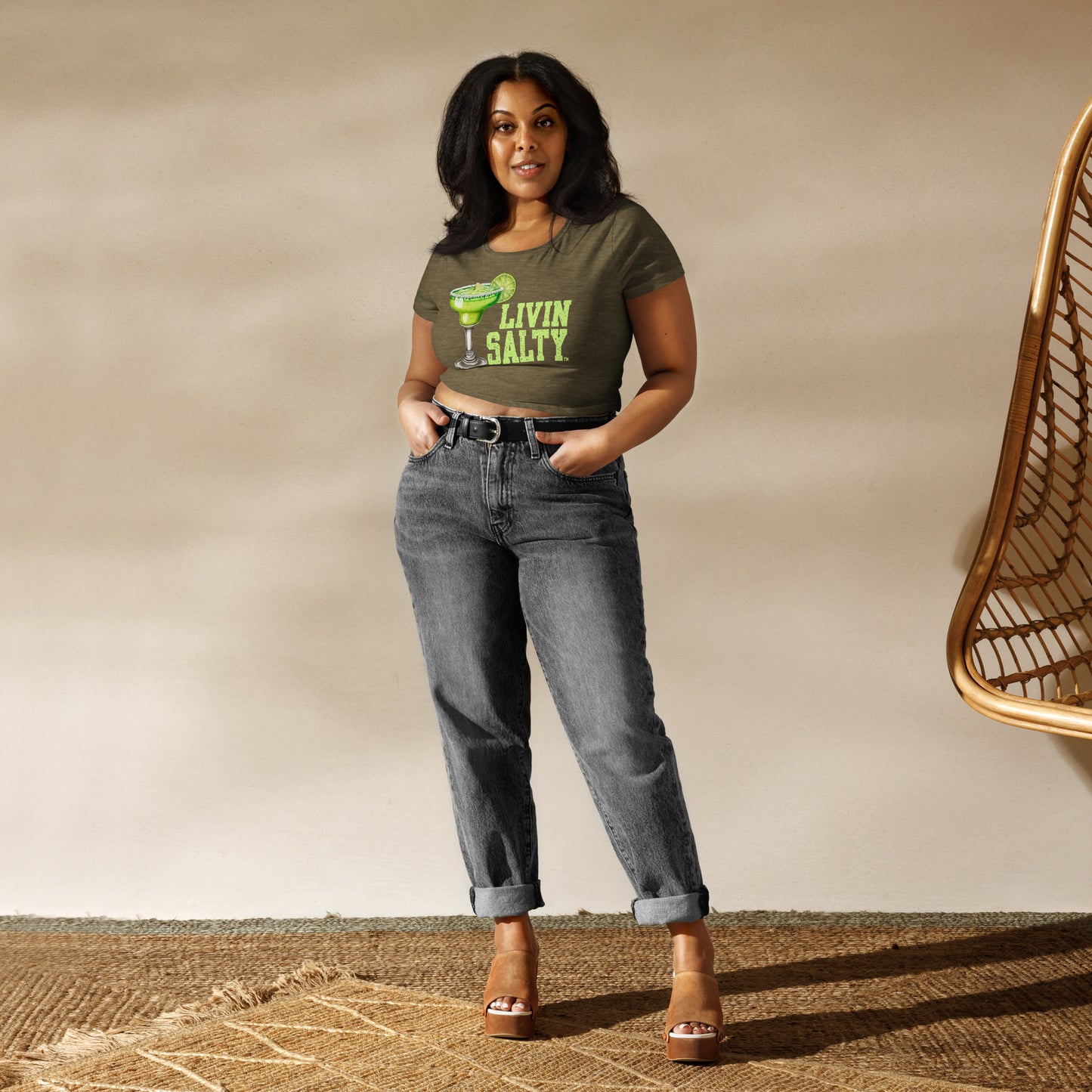 Women’s Crop Tee LIVIN SALTY Margarita