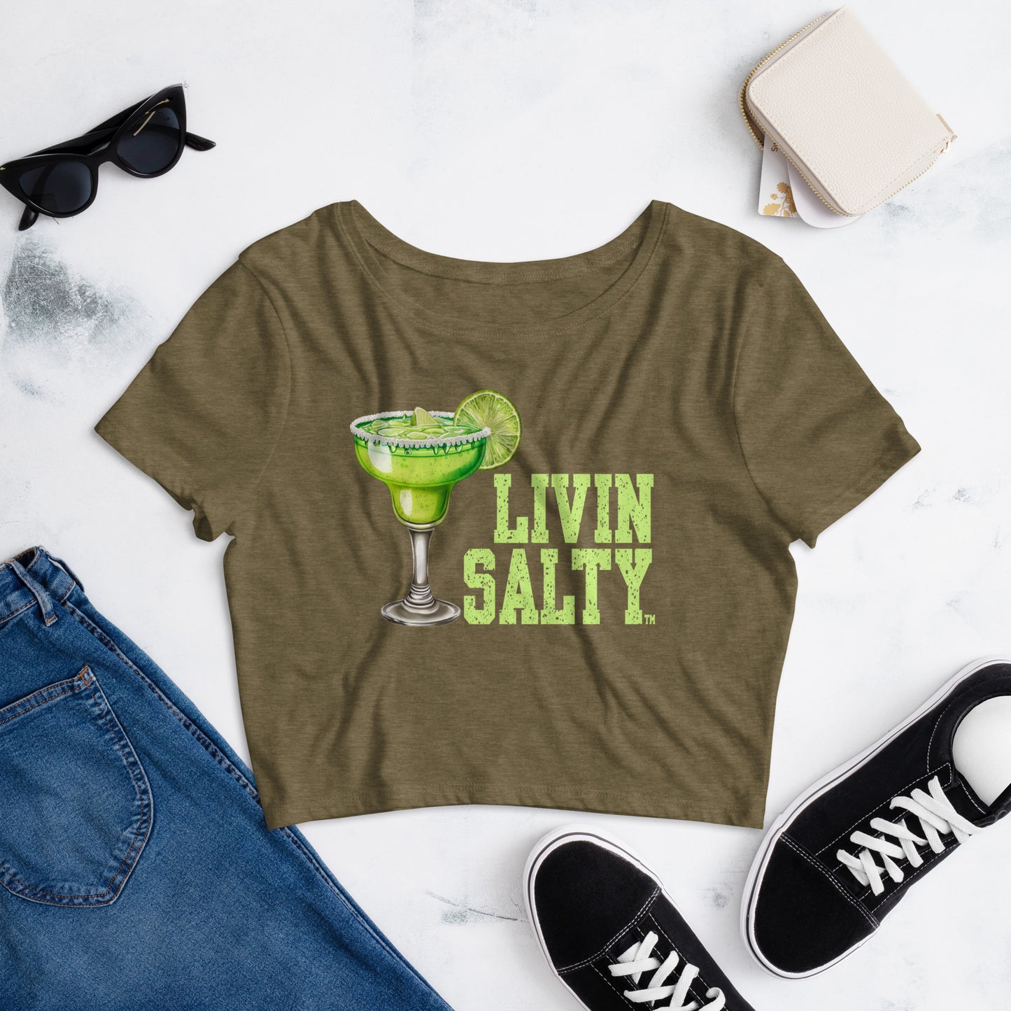 Women’s Crop Tee LIVIN SALTY Margarita