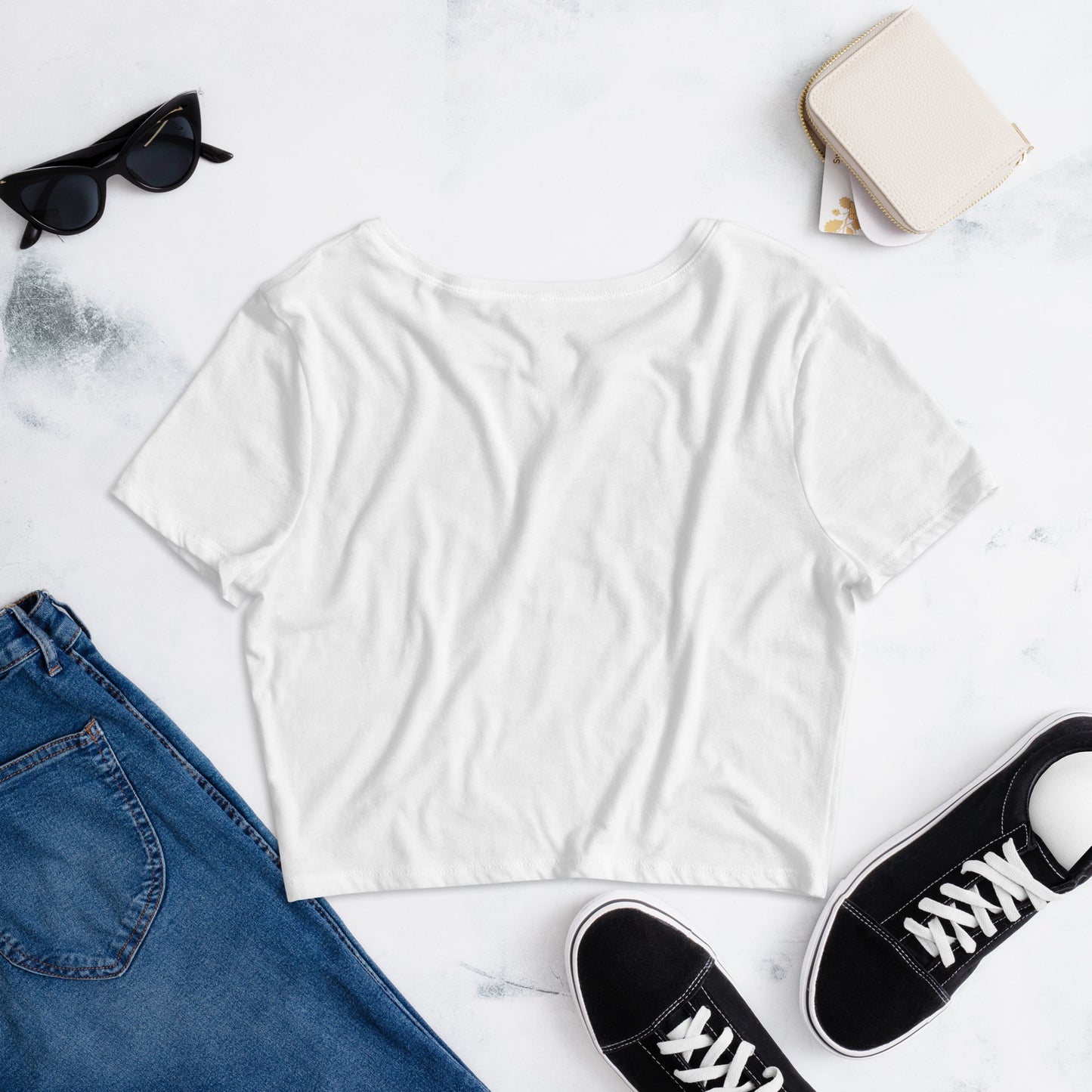 Women’s LIVIN SALTY Jeep/Beach Crop Tee