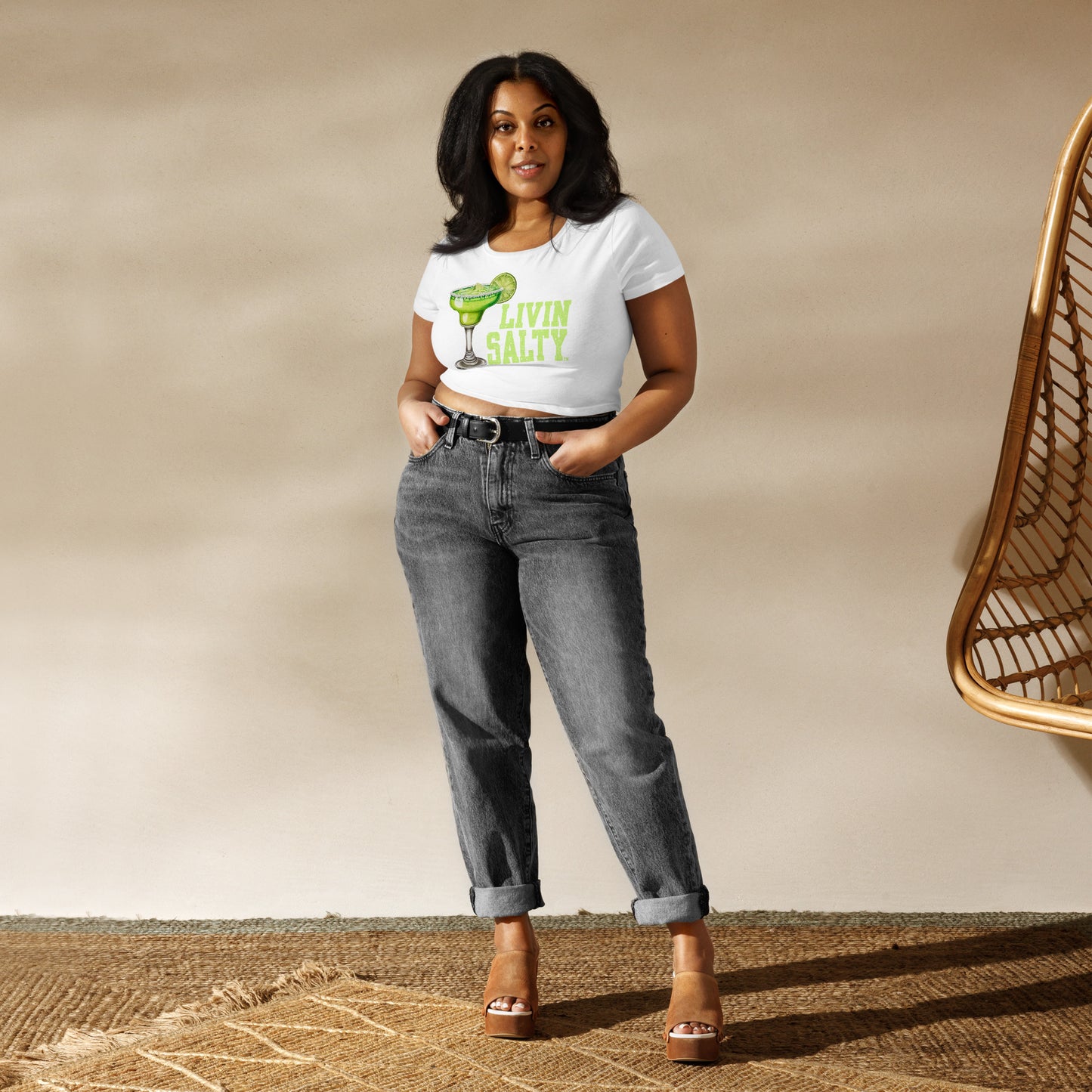 Women’s Crop Tee LIVIN SALTY Margarita