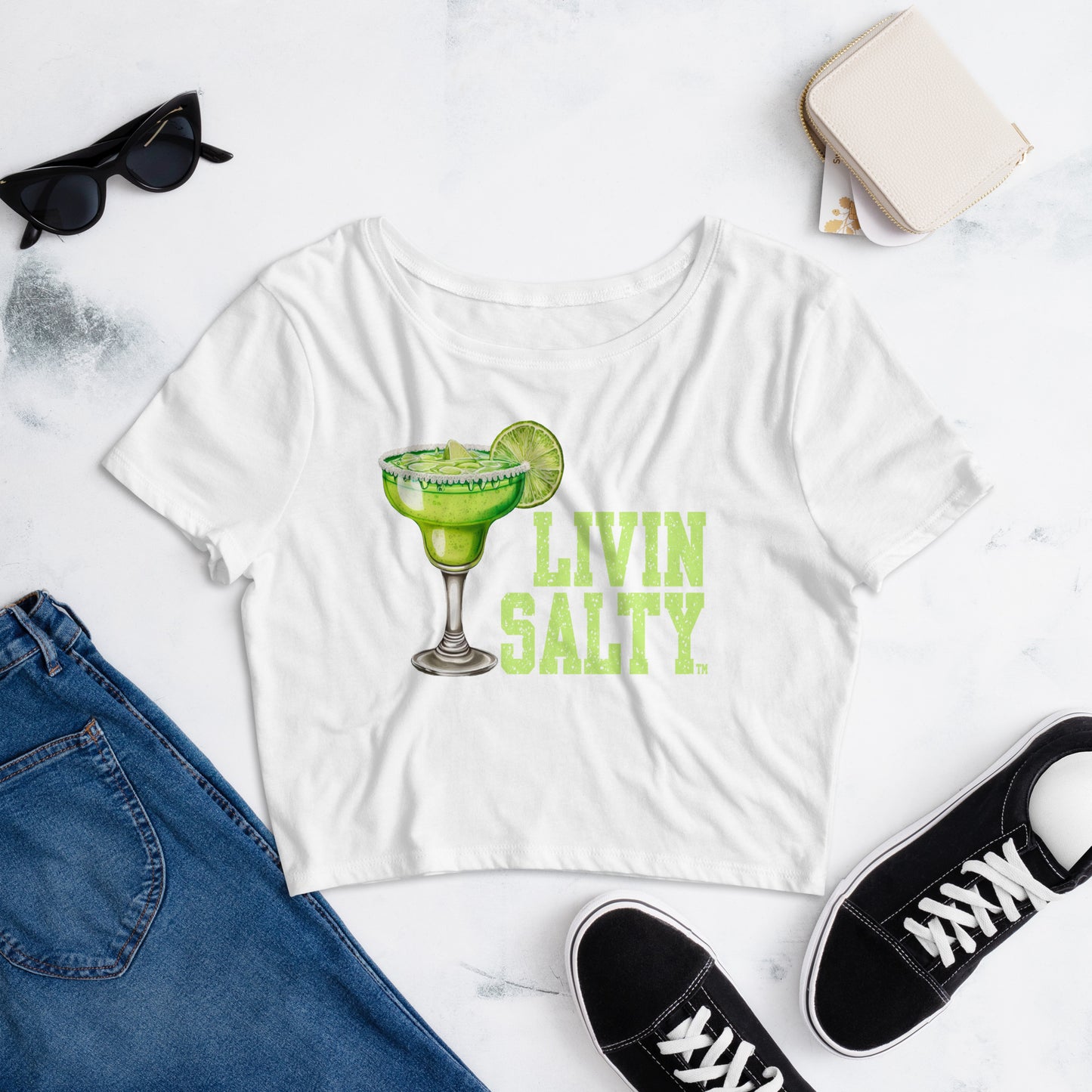 Women’s Crop Tee LIVIN SALTY Margarita