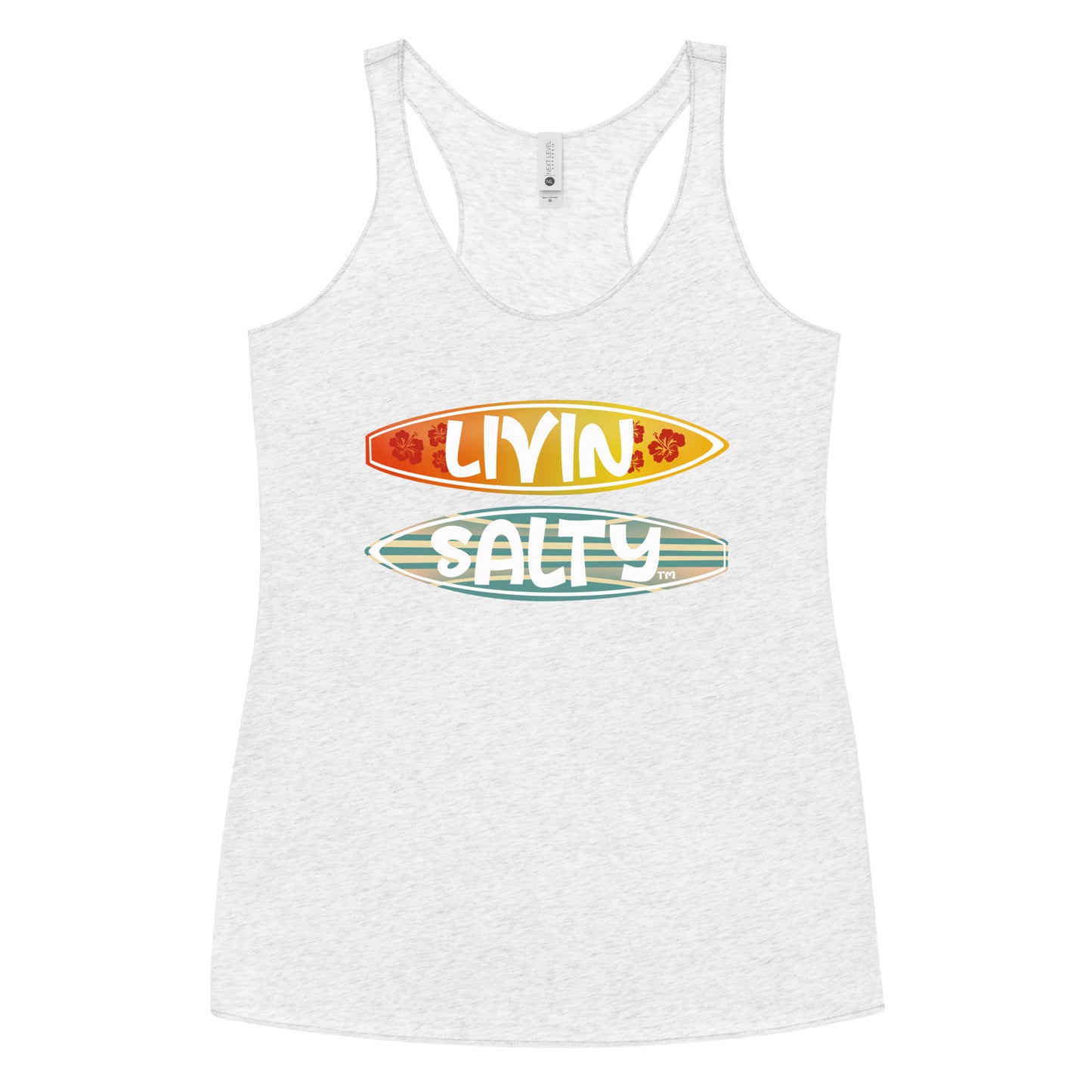 Women's Surf Board LIVIN SALTY Racerback Tank