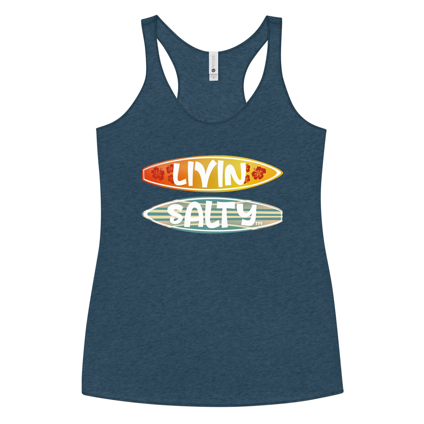 Women's Surf Board LIVIN SALTY Racerback Tank