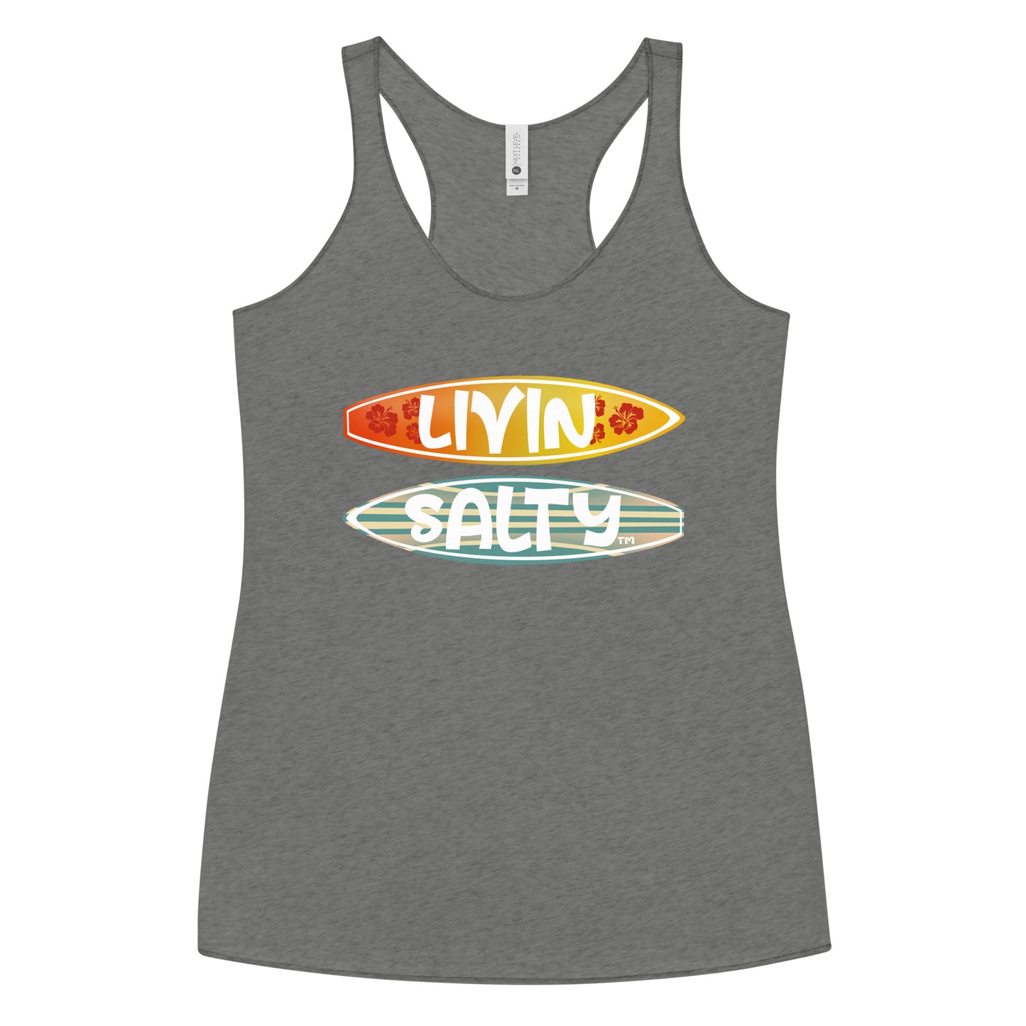 Women's Surf Board LIVIN SALTY Racerback Tank