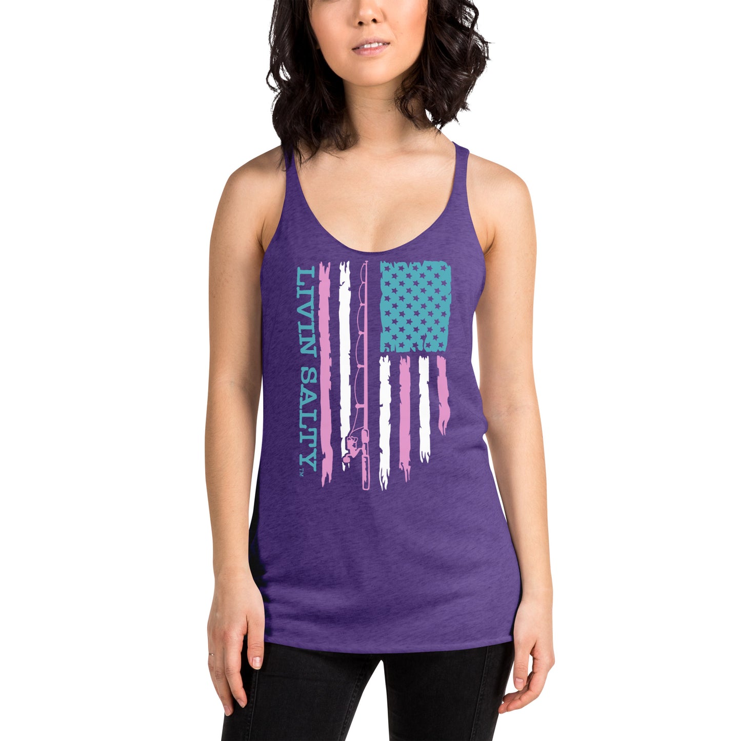 Women's LIVIN SALTY Flag Tank