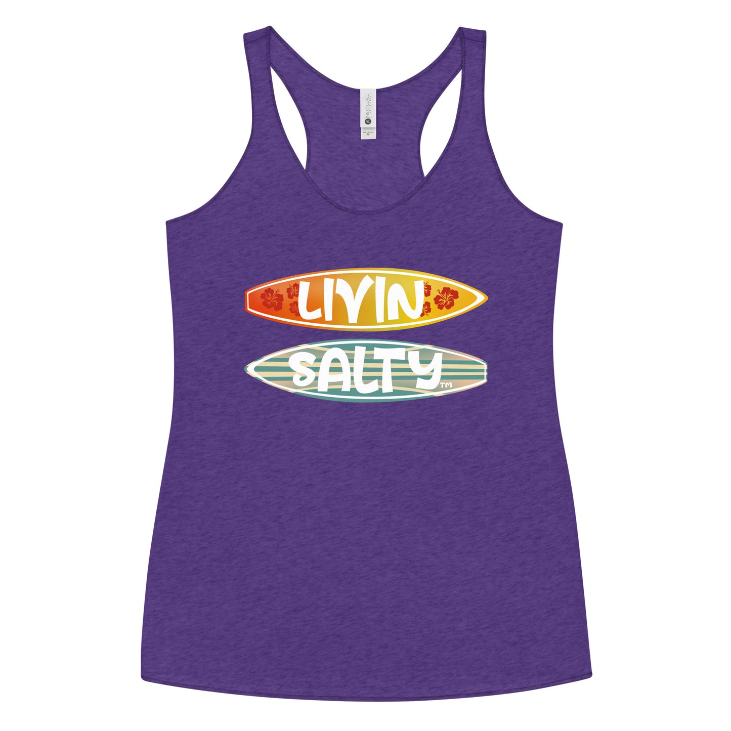 Women's Surf Board LIVIN SALTY Racerback Tank