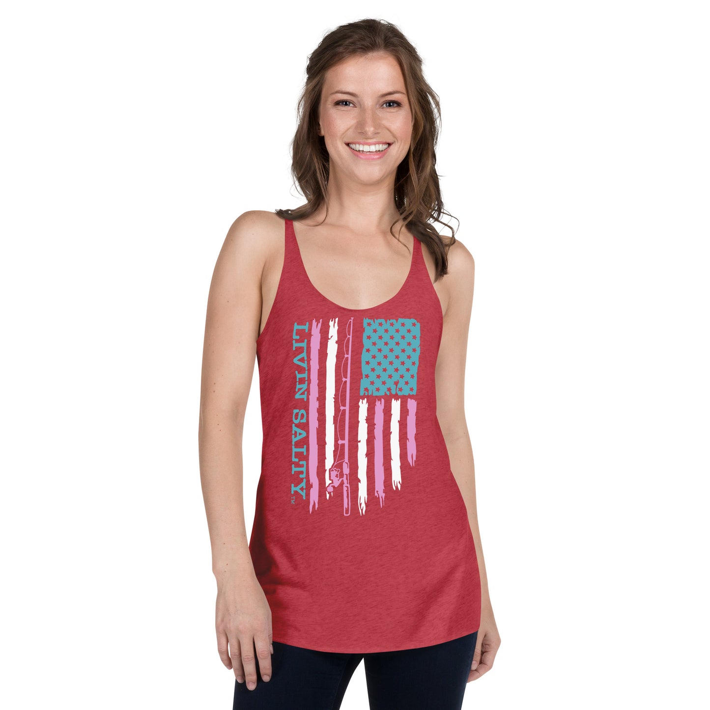 Women's LIVIN SALTY Flag Tank