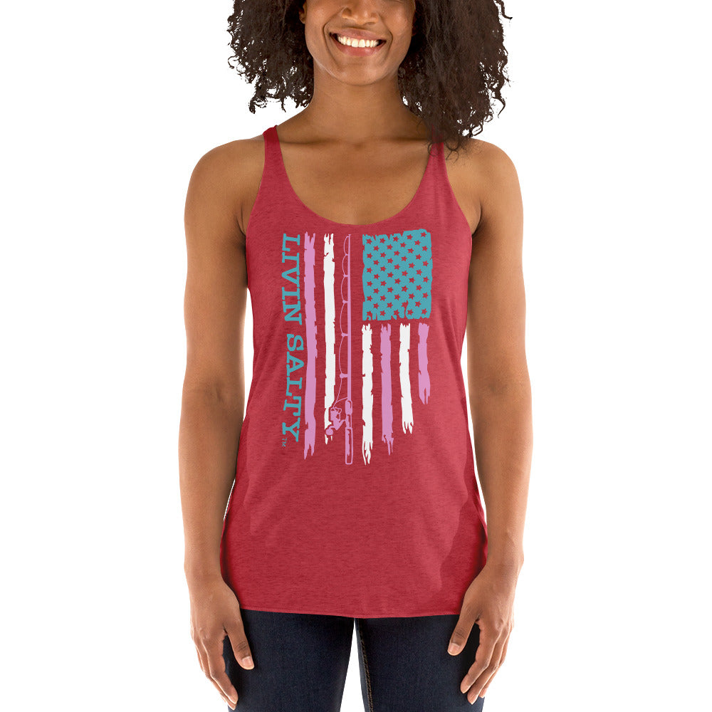 Women's LIVIN SALTY Flag Tank