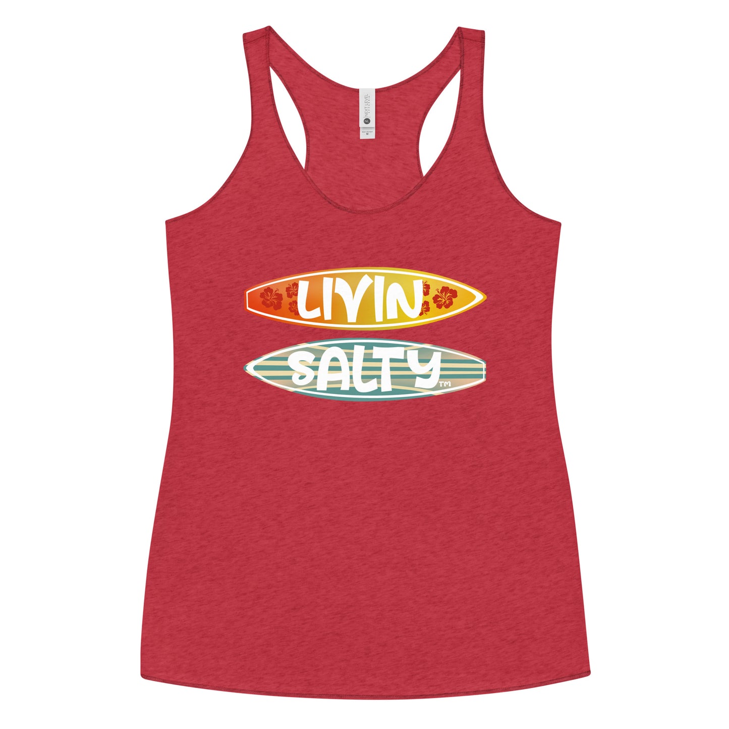 Women's Surf Board LIVIN SALTY Racerback Tank