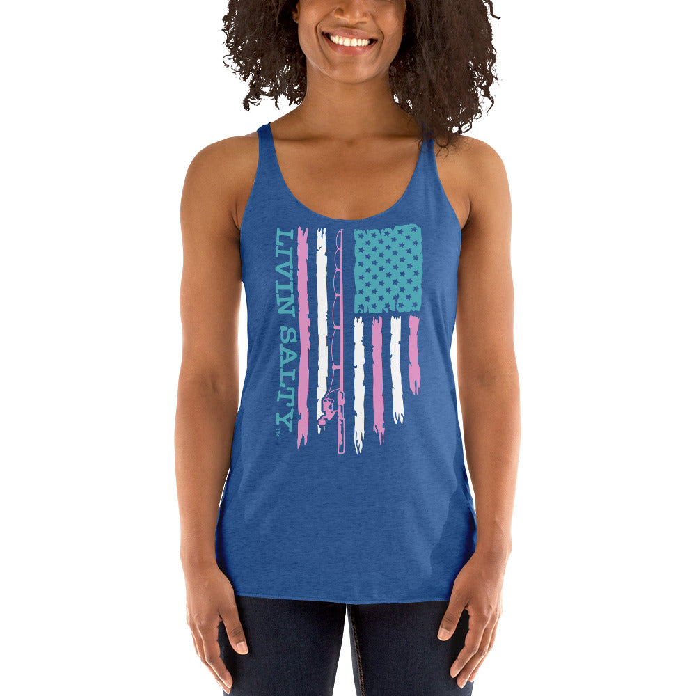 Women's LIVIN SALTY Flag Tank