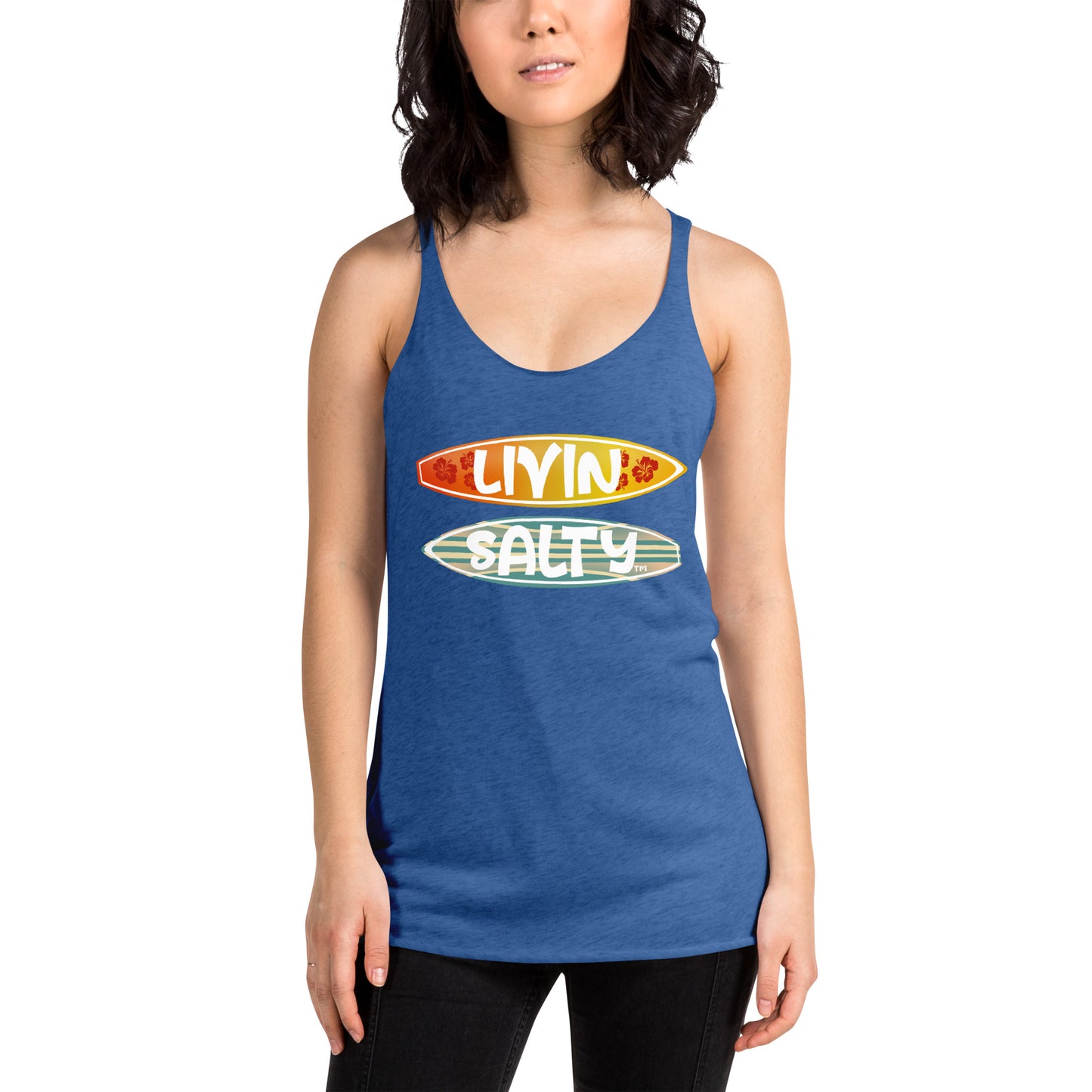 Women's Surf Board LIVIN SALTY Racerback Tank
