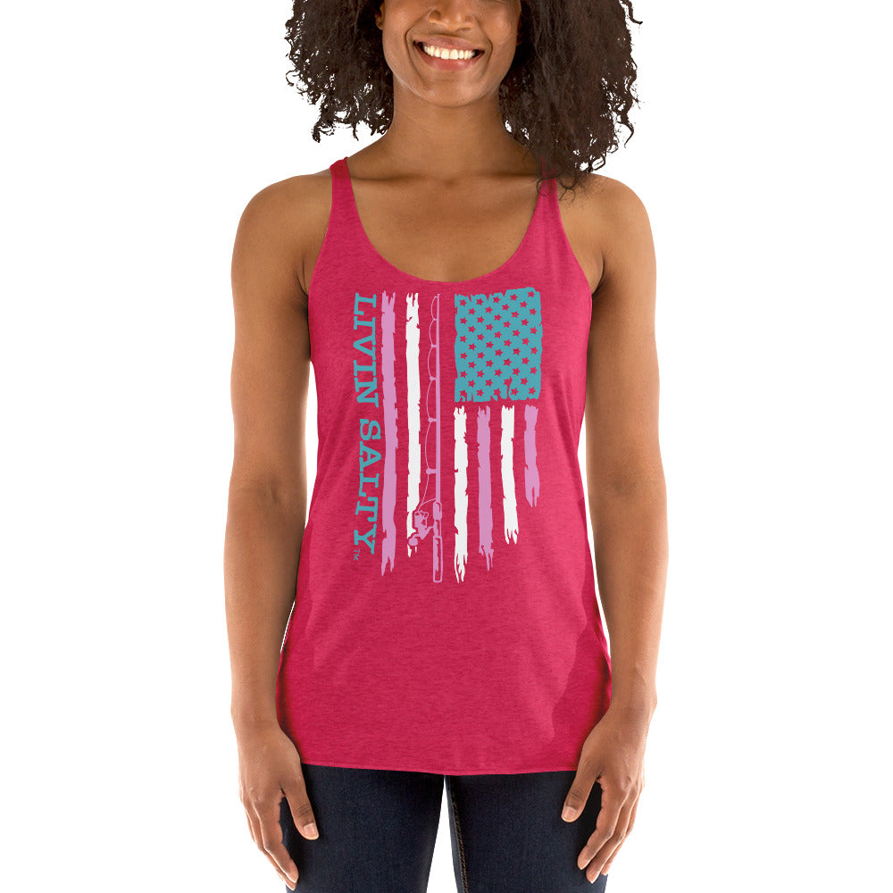 Women's LIVIN SALTY Flag Tank