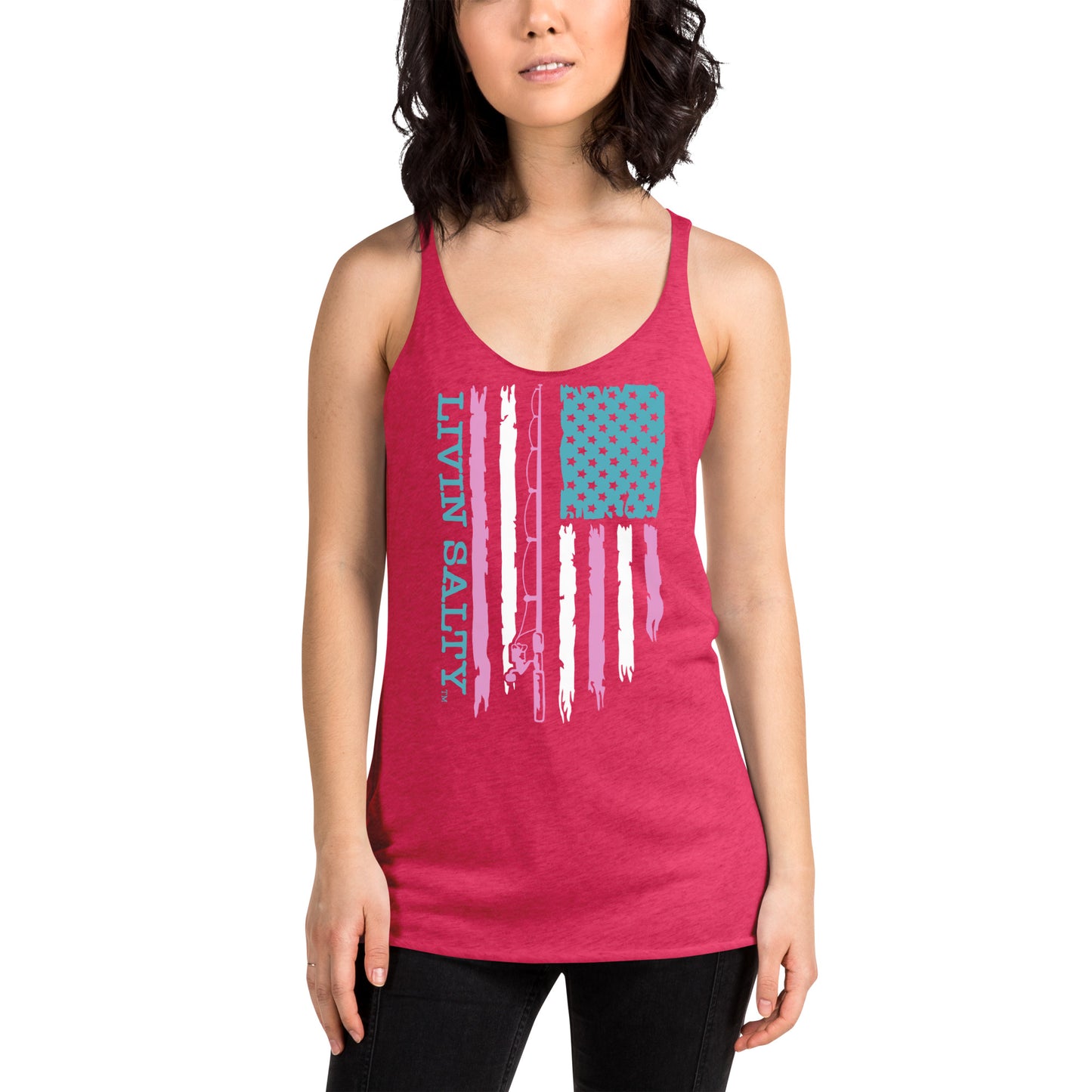 Women's LIVIN SALTY Flag Tank