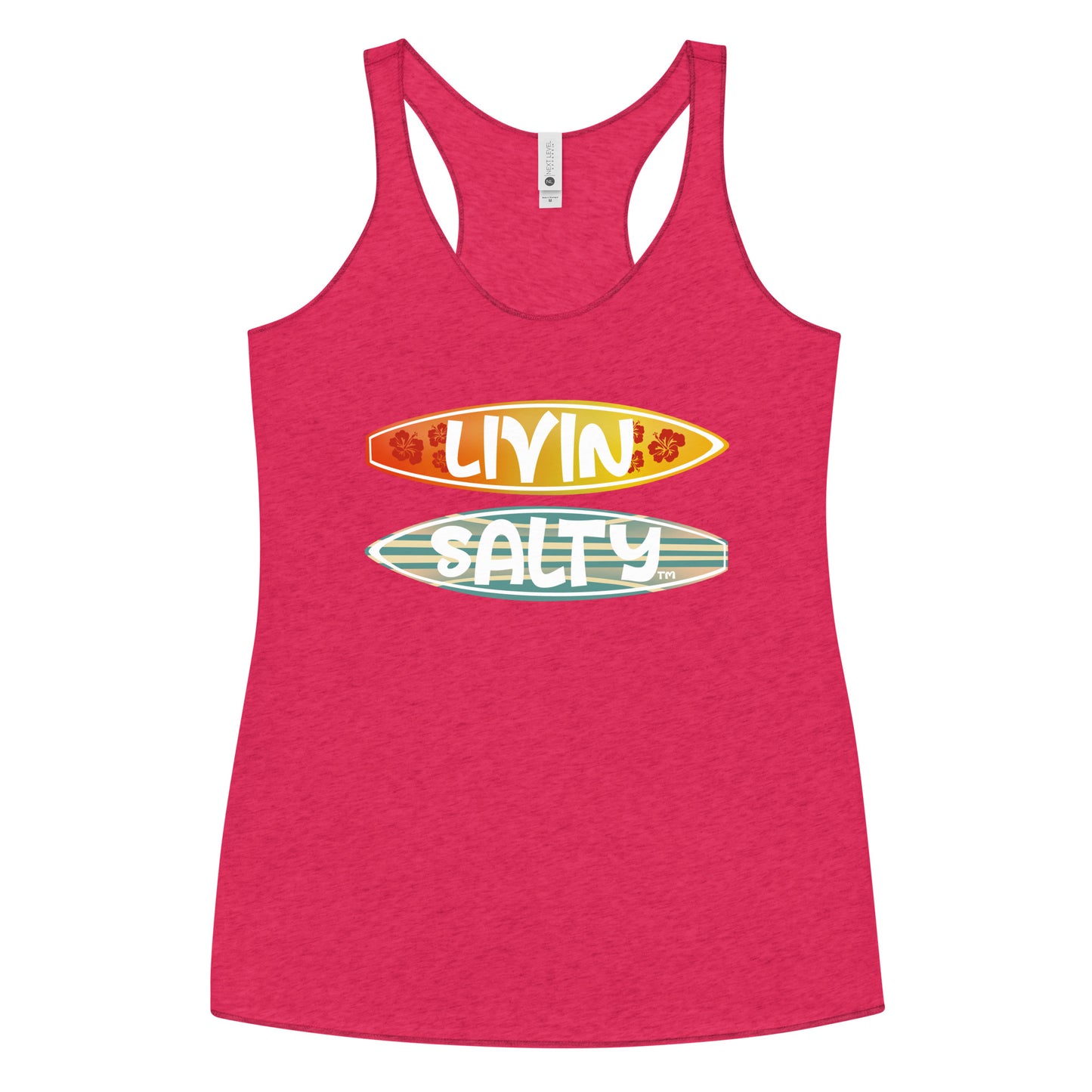 Women's Surf Board LIVIN SALTY Racerback Tank