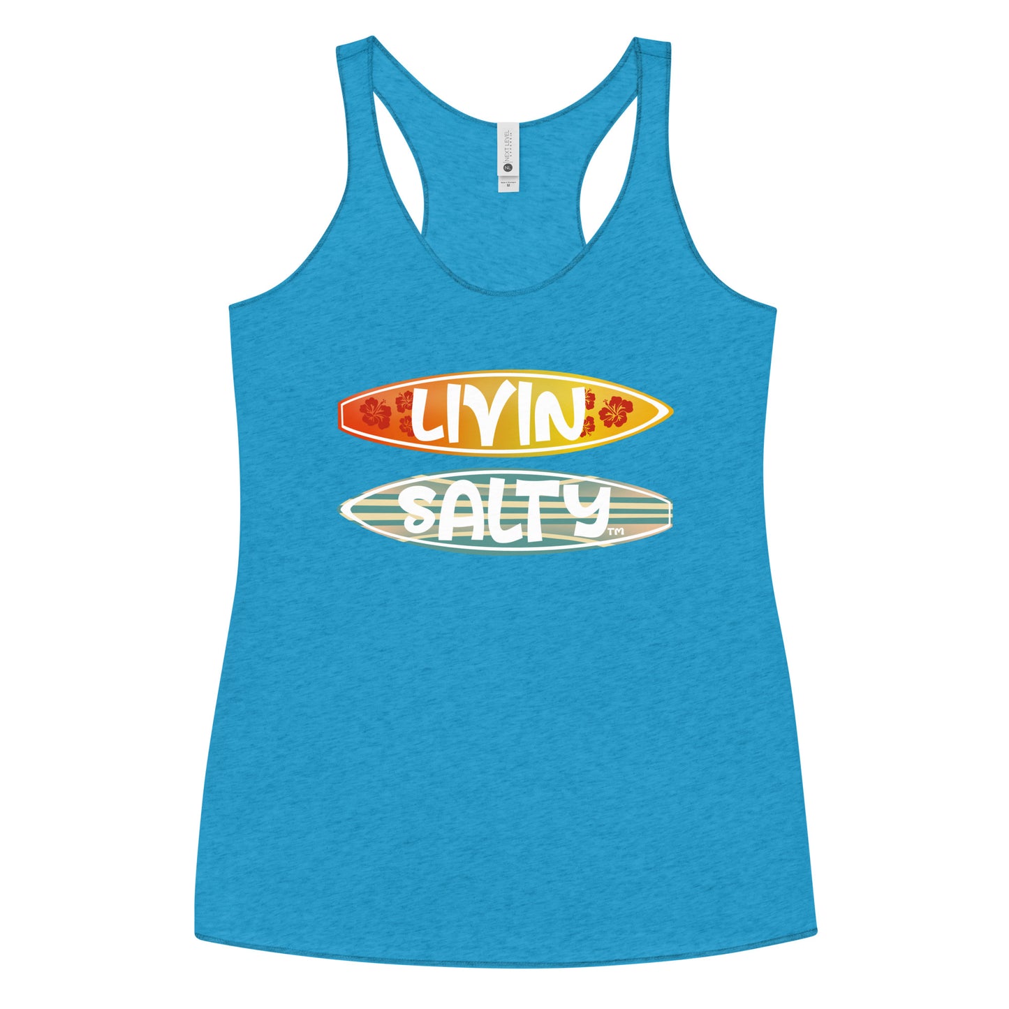 Women's Surf Board LIVIN SALTY Racerback Tank