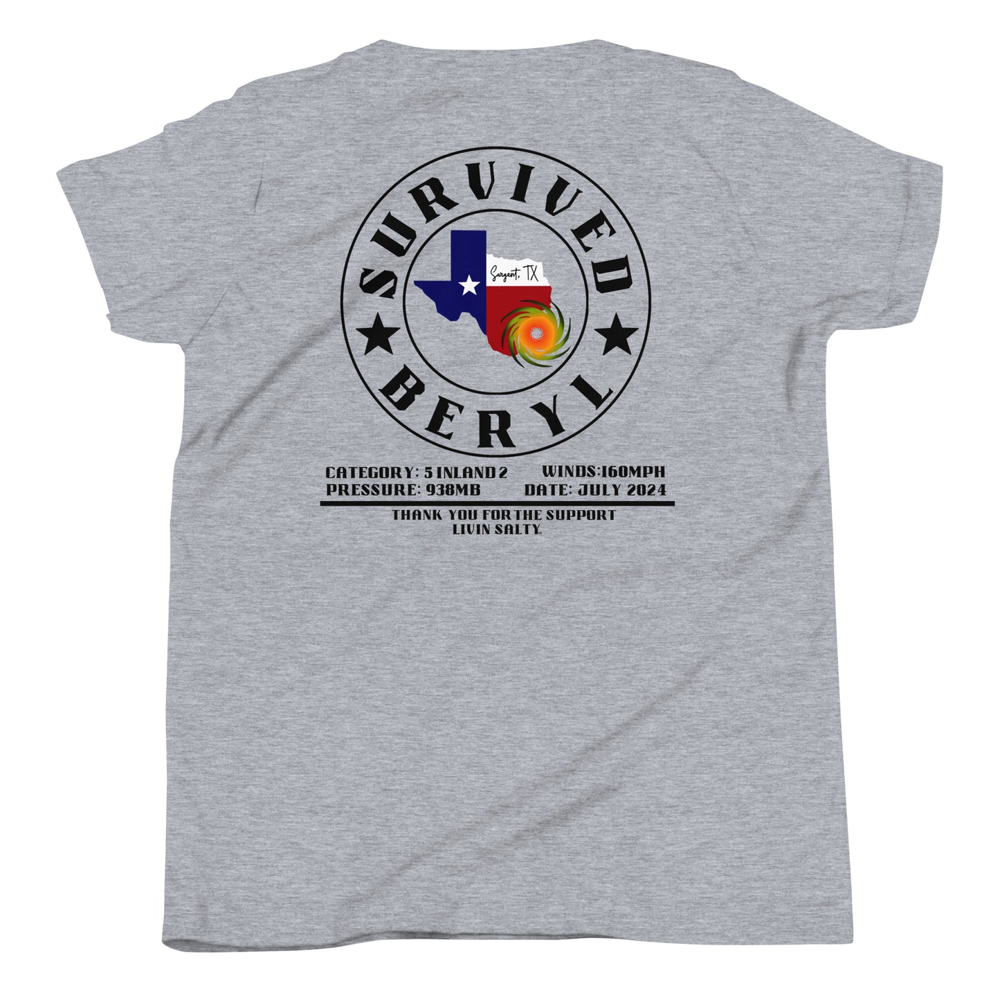 Youth HURRICANE BERYL Short Sleeve T-Shirt