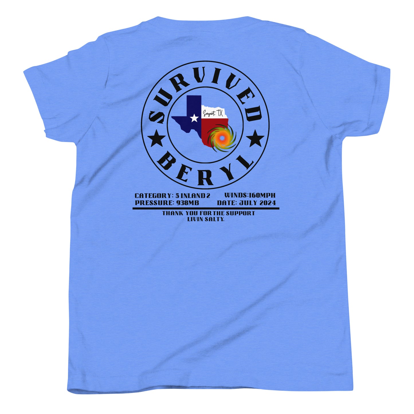 Youth HURRICANE BERYL Short Sleeve T-Shirt