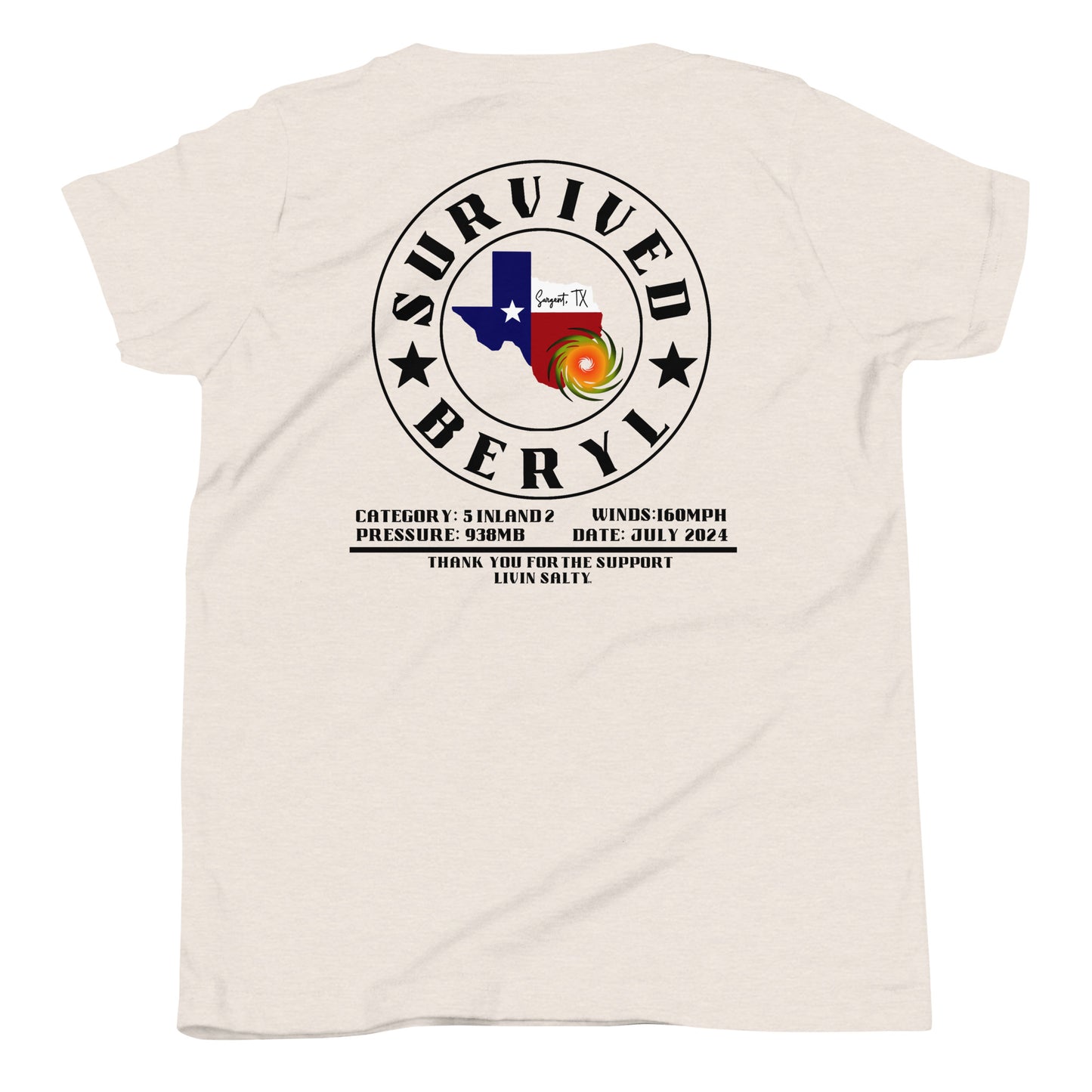 Youth HURRICANE BERYL Short Sleeve T-Shirt