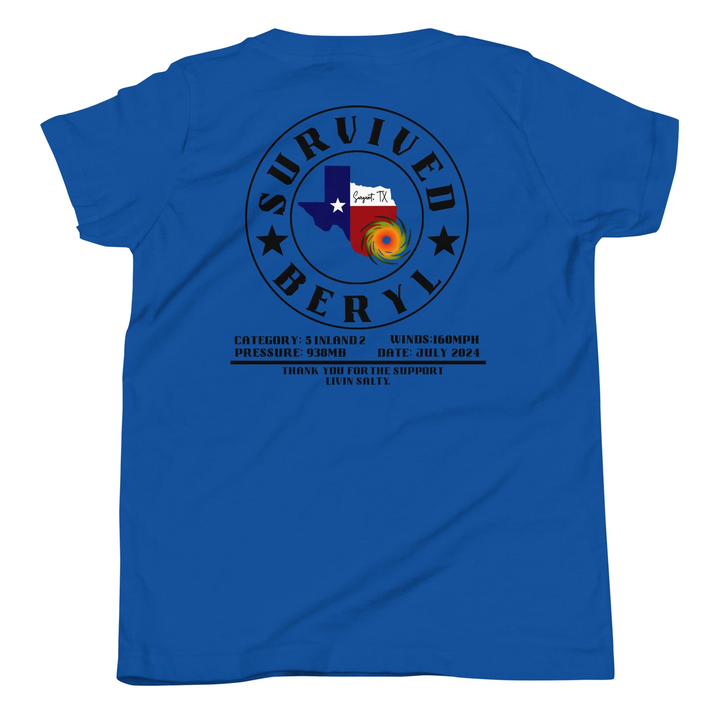 Youth HURRICANE BERYL Short Sleeve T-Shirt