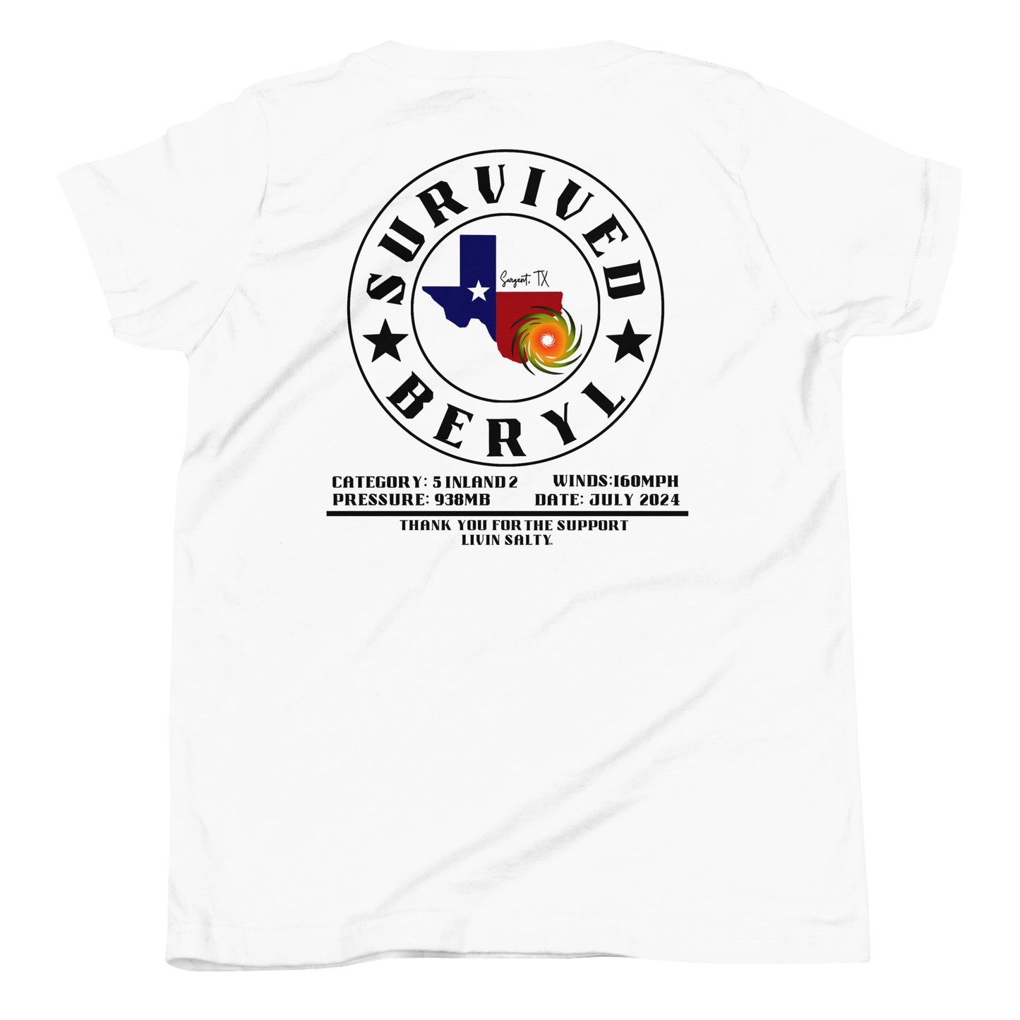 Youth HURRICANE BERYL Short Sleeve T-Shirt