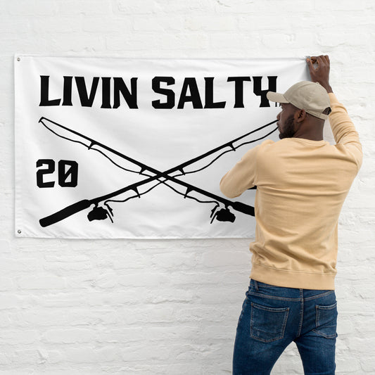 LIVIN SALTY with poles Flag