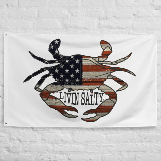 Crab LIVIN SALTY Flag