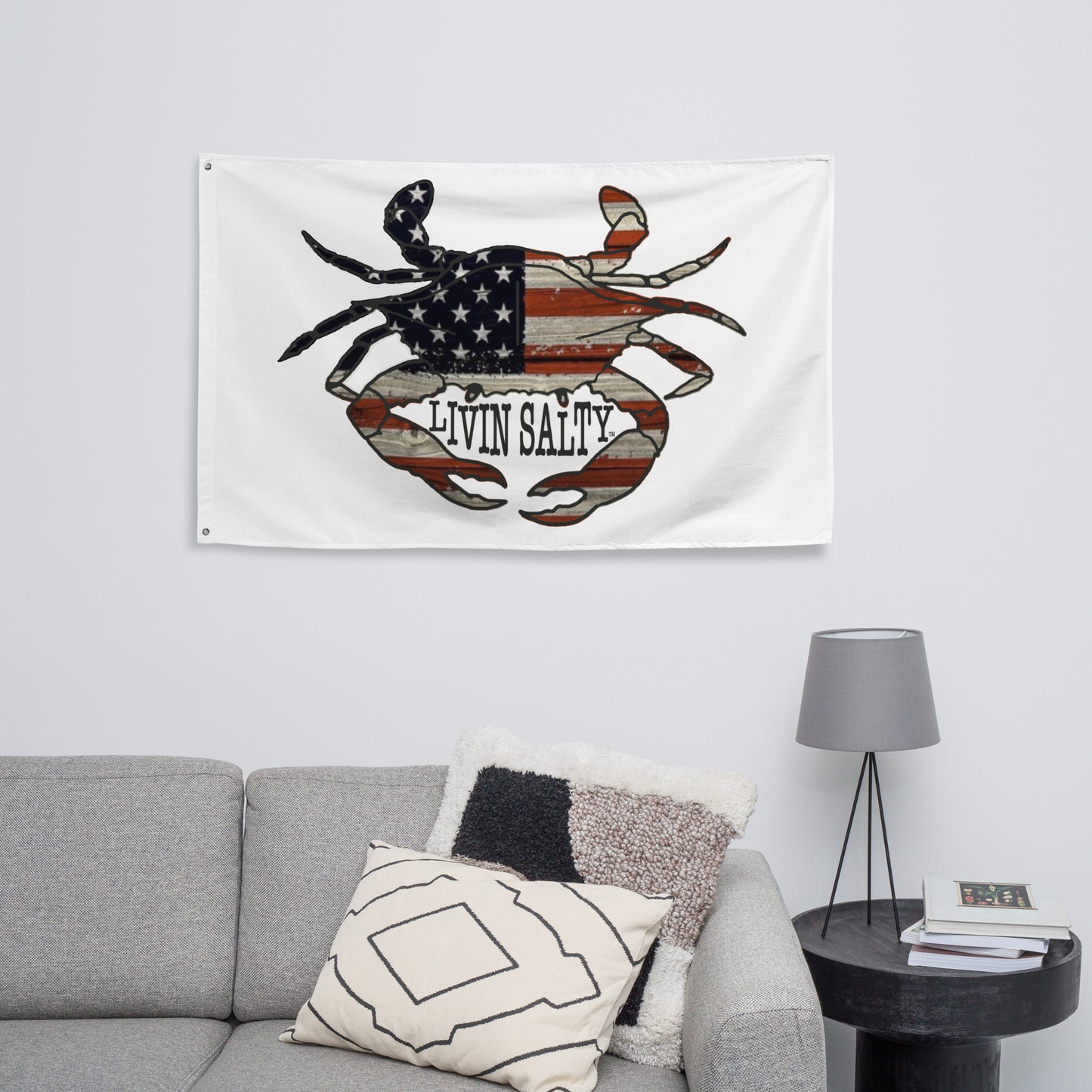 Crab LIVIN SALTY Flag