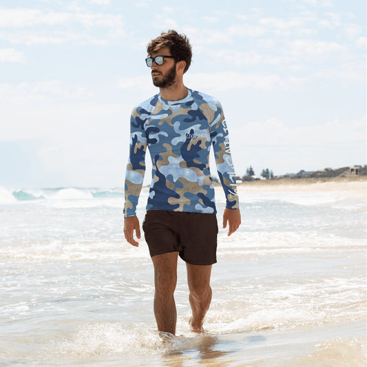 Rash Guard UPF 50+ LIVIN SALTY with flag