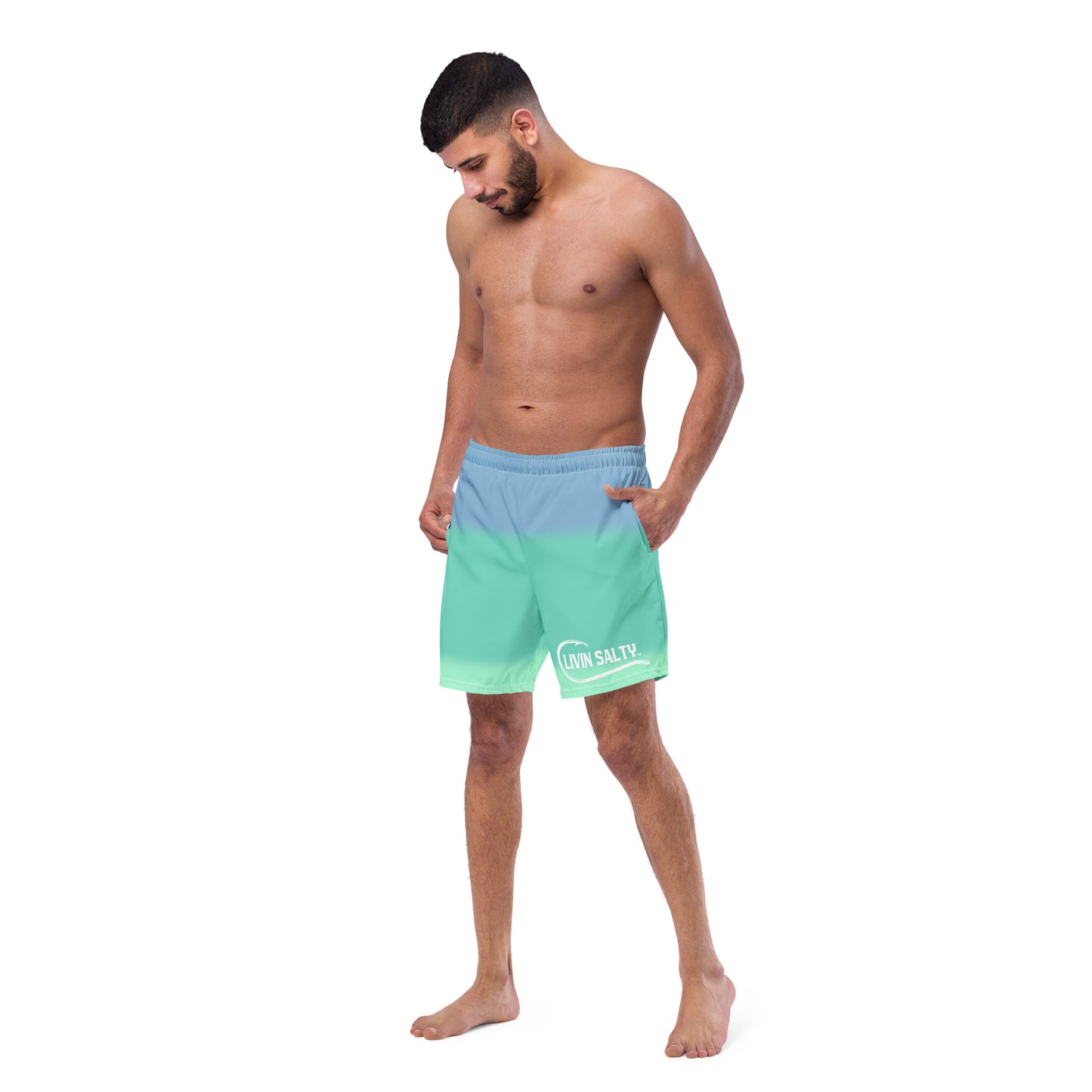 Men's LIVIN SALTY Blue swim trunks