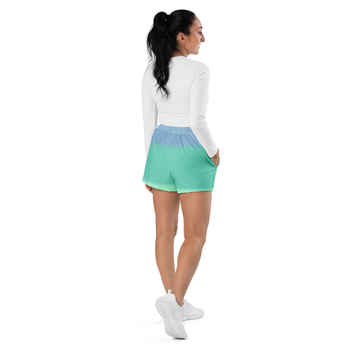 Women’s Blue LIVIN SALTY Athletic Shorts