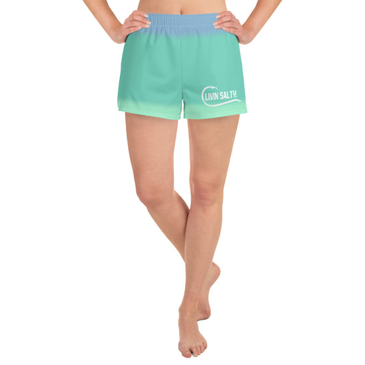 Women’s Blue LIVIN SALTY Athletic Shorts