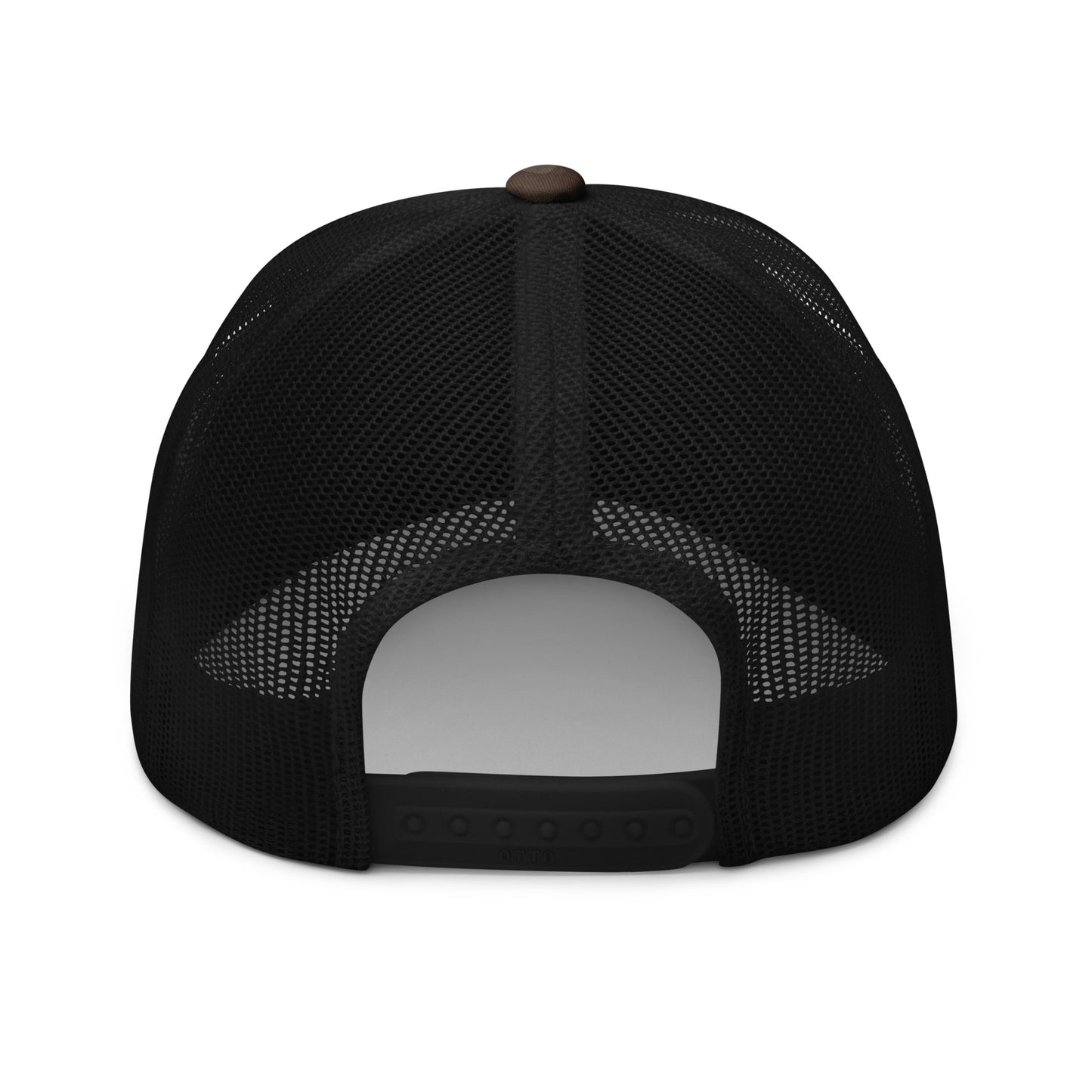 Camouflage LIVIN SALTY fishing hook logo trucker hat