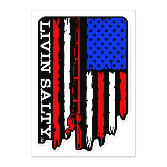 RWB LIVIN SALTY flag Sticker sheet