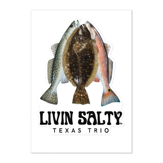 Texas Trio LIVIN SALTY Sticker sheet