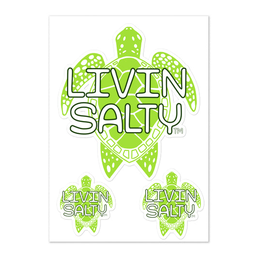 Turtle LIVIN SALTY Sticker sheet