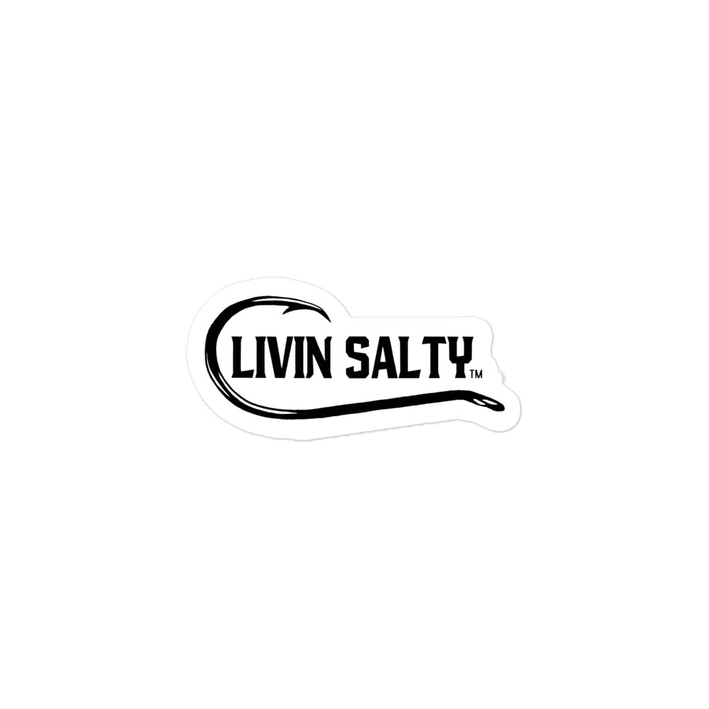 LIVIN SALTY hook logo sticker