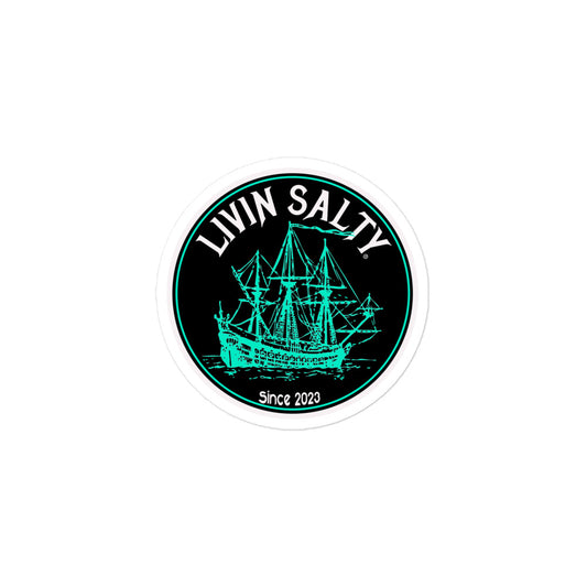 LIVIN SALTY Ship sticker