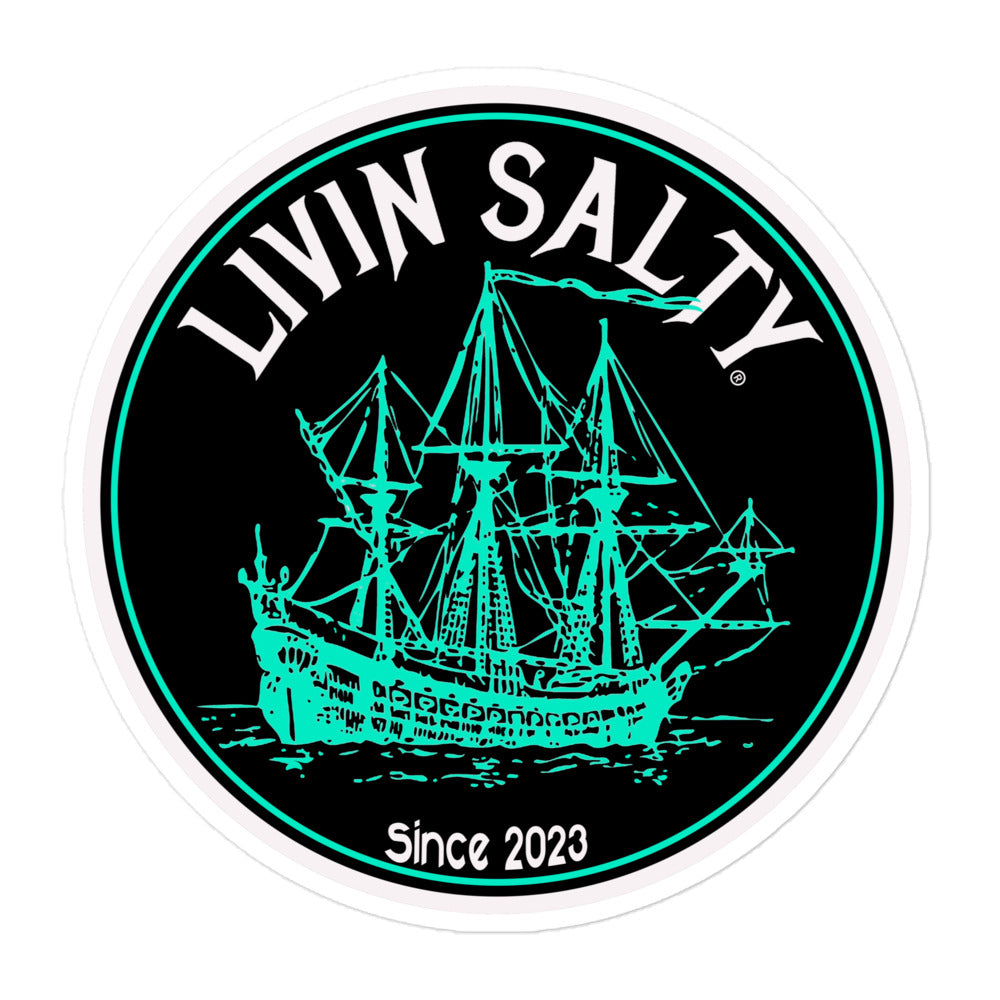 LIVIN SALTY Ship sticker