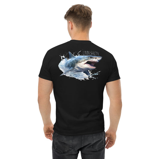 LIVIN SALTY Shark Cotton tee