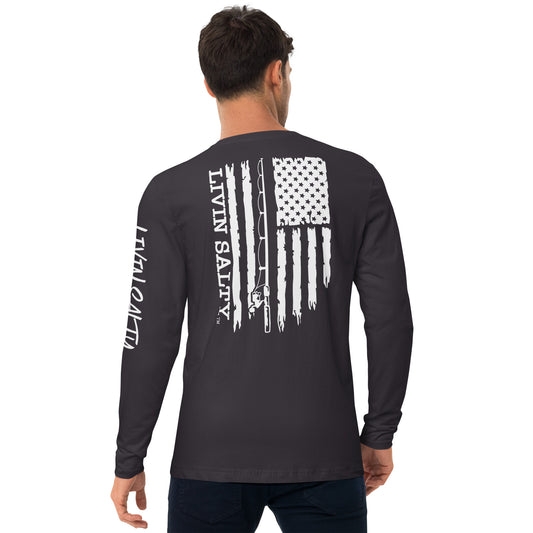 Cotton LIVIN SALTY flag w/ sleeve