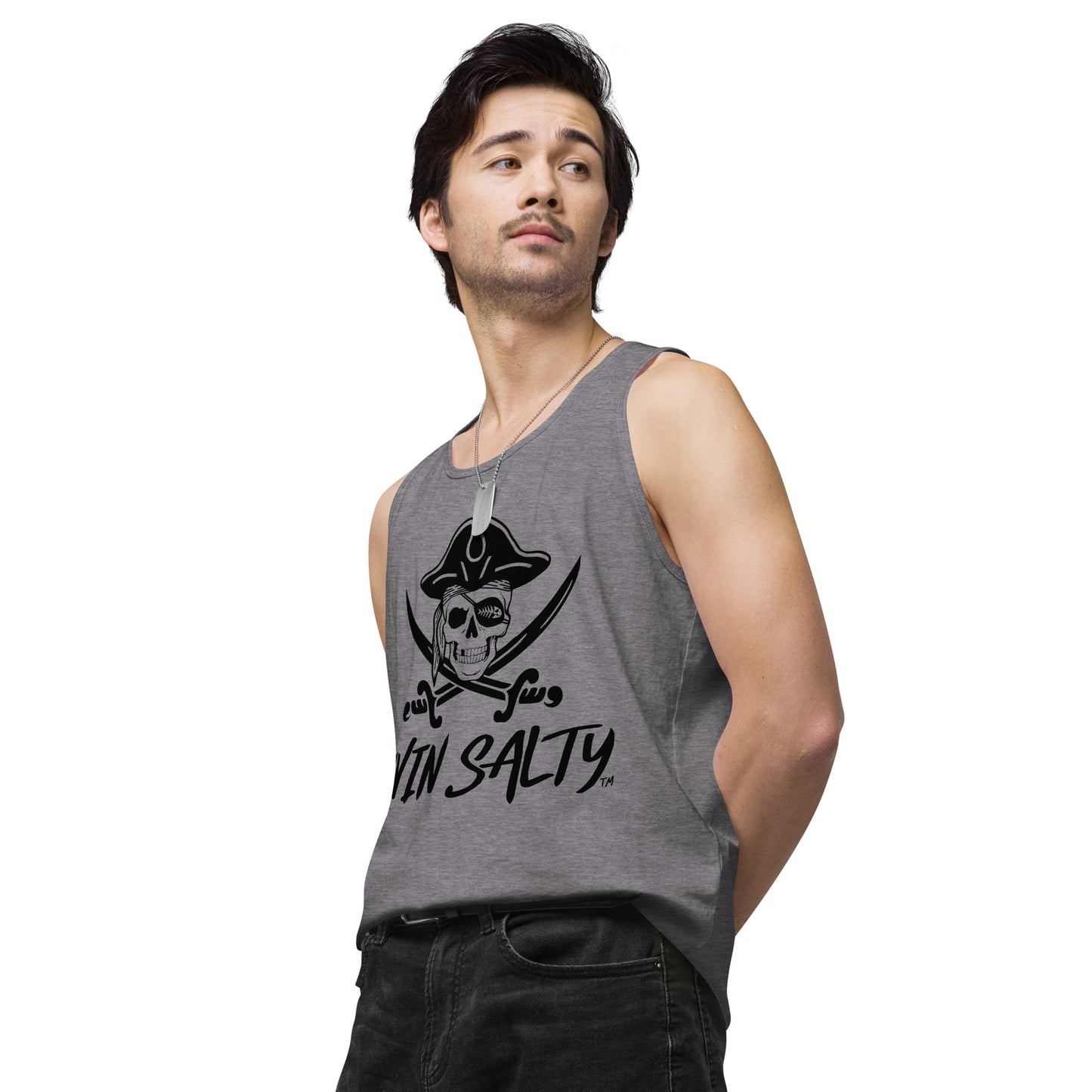 Mens LIVIN SALTY Pirate tank top
